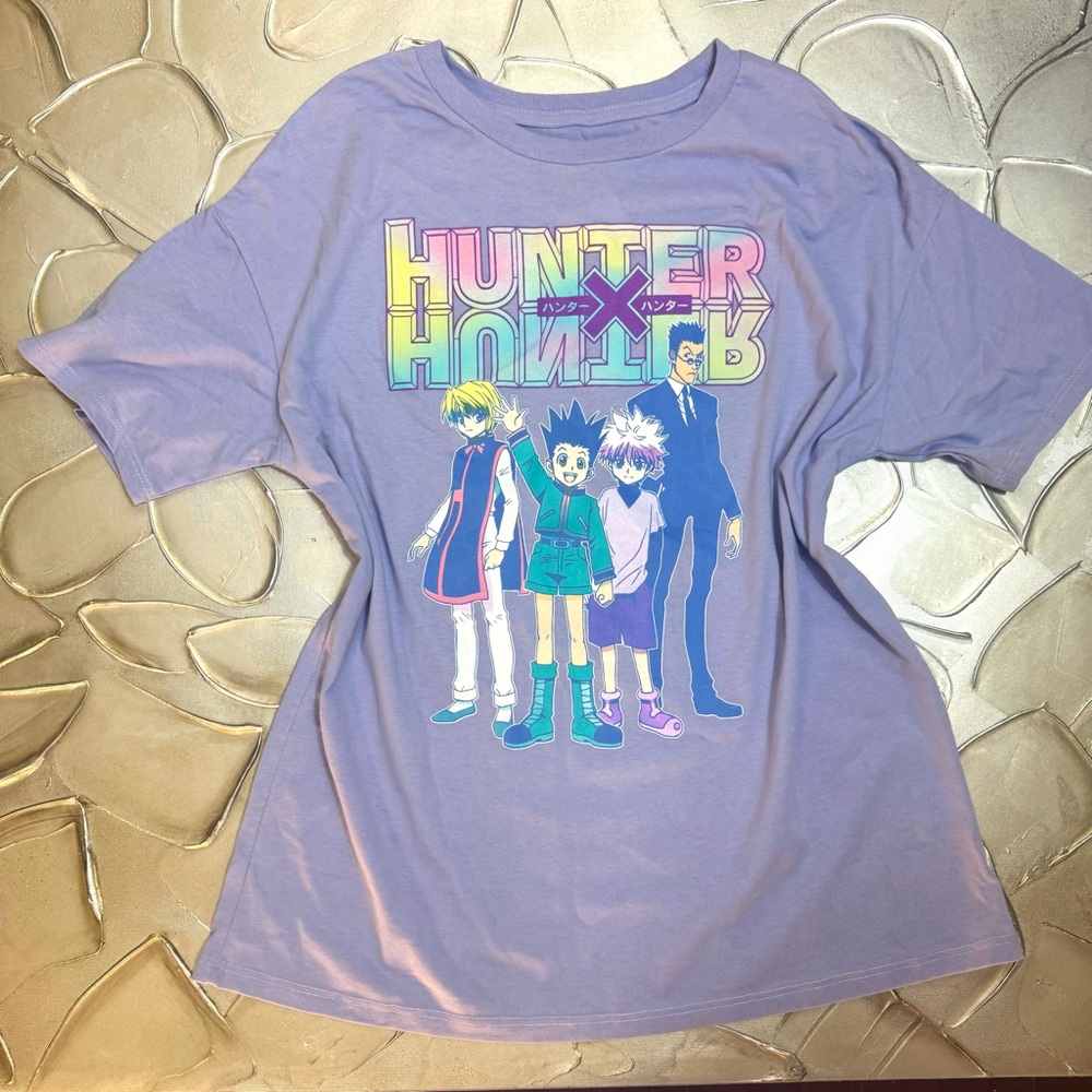 Hunter x Hunter Anime light Purple T-shirt Tee size L